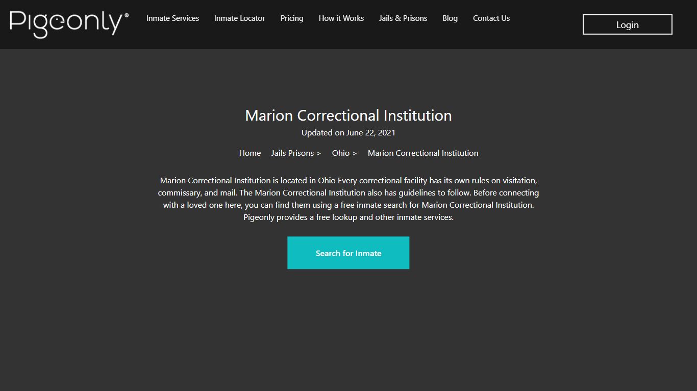 Marion Correctional Institution Inmate Search | Ohio